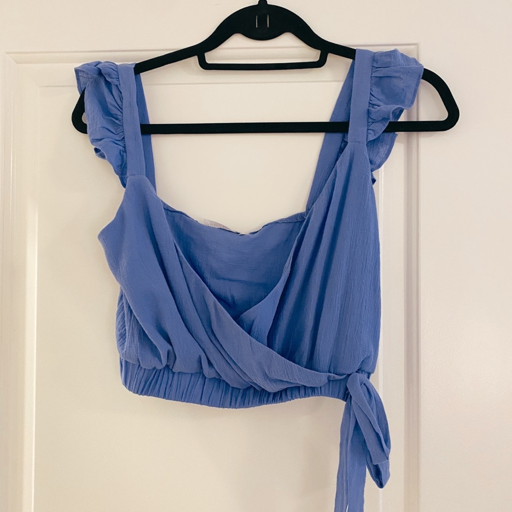 Purple/blue tie top